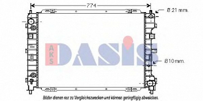 AKS DASIS 090084n -  Радиатор, охлаждение двигателя